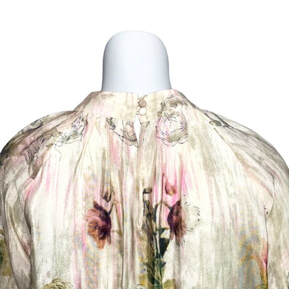 Garden Party Silk Floral Shift Dress - Picture 5 of 11